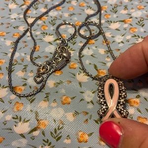 Brighton breast cancer necklace-badge holder